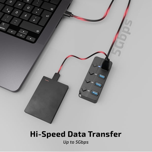 iBall Hubix 30 USB Hub - 4 Port Compact Multi Device Connector